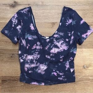 Lululemon Align Tie-Dye Crop Top Size 4 NWOT Blue Pink Diamond Dye Small